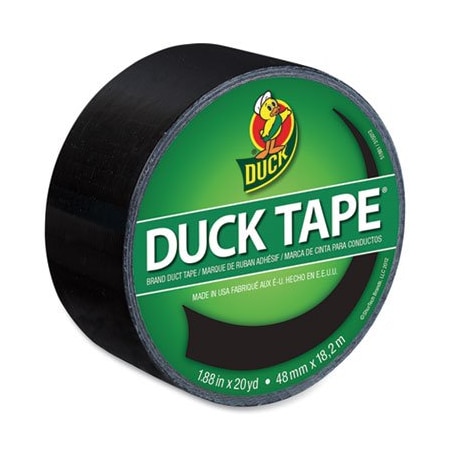 Shurtech Brands Duck, COLORED DUCT TAPE, 3in CORE, 1.88in X 20 YDS, BLACK 1265013